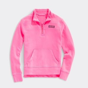NEW! Vineyard Vines Garment-Dyed 1/4 Zip Shep Shirt - Hot Pink